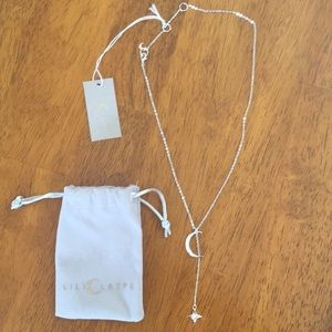 Silver plated Rope the Moon Lariat, by Lili Claspe